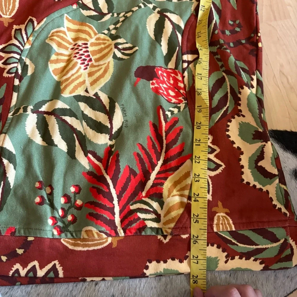 FARM RIO‎ Tropical Print Hoodie Sweater Size PP NWT